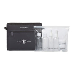 Samsonite Bags One Size / Black Samsonite - Zippered Pouch and 6-Piece Travel Bottle Set