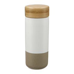 Threadfellows Accessories 11oz / White Arlo Ceramic Tumbler w/ Bamboo Lid 11oz