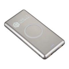 Threadfellows Accessories One Size / Gunmetal UL Listed Light Up Qi 10000 Wireless Power Bank