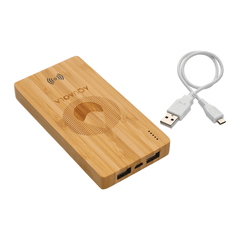 Threadfellows Accessories One Size / Wood Plank 5000 mAh Bamboo Wireless Power Bank