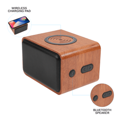 Threadfellows Accessories One Size / Wood Wood Bluetooth Speaker with Wireless Charging Pad