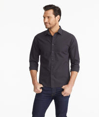 UNTUCKit Woven Shirts UNTUCKit - Men's Black Stone Wrinkle-Free Long Sleeve Shirt