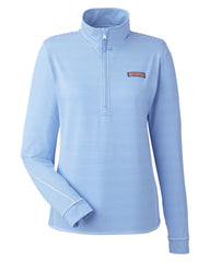 Vineyard Vines Layering XS / Breaker Blue Vineyard Vines - Women's Microstripe Sankaty Half-Zip Pullover