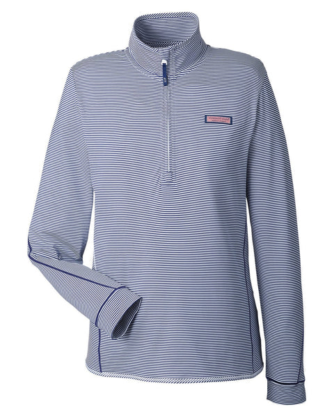 Vineyard Vines Layering XS / Deep Bay Vineyard Vines - Women's Microstripe Sankaty Half-Zip Pullover