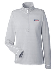 Vineyard Vines Layering XS / Grey Heather Vineyard Vines - Women's Microstripe Sankaty Half-Zip Pullover