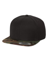 Yupoong Headwear Adjustable / Black/Camo Yupoong - Wool Blend Snapback