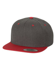 Yupoong Headwear Adjustable / Dark Heather/Red Yupoong - Wool Blend Snapback