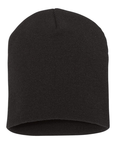 Yupoong Headwear One Size / Black Yupoong - Short Beanie